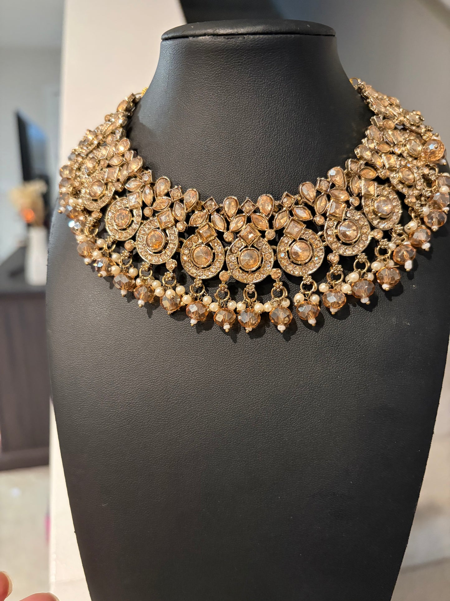 Champagne Necklace set