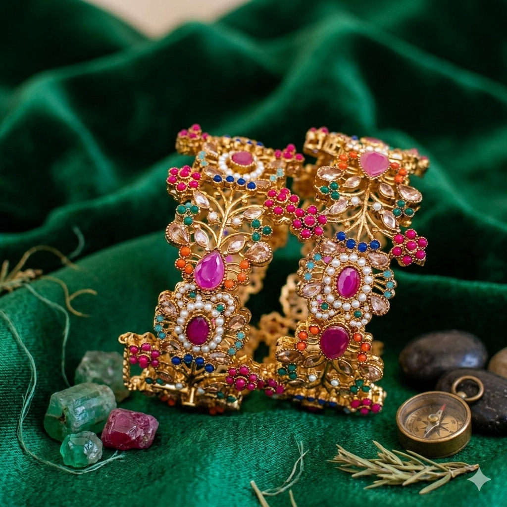 Premium quality Nauratan openable bangles