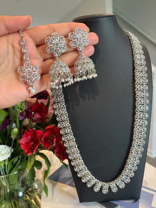 Premium quality long Haar with jhumki tikka