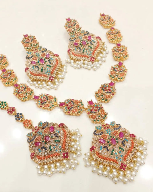 Premium gold polished Necklace set