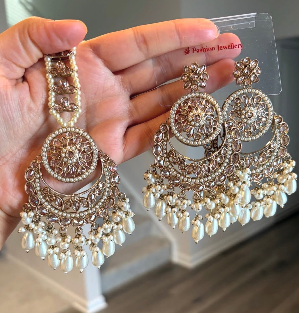 Premium quality earrings and tikka set