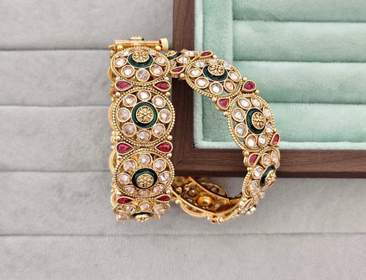 Premium quality polki Kara set - openable