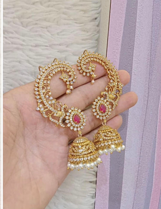 Gold polished cuff Earrings