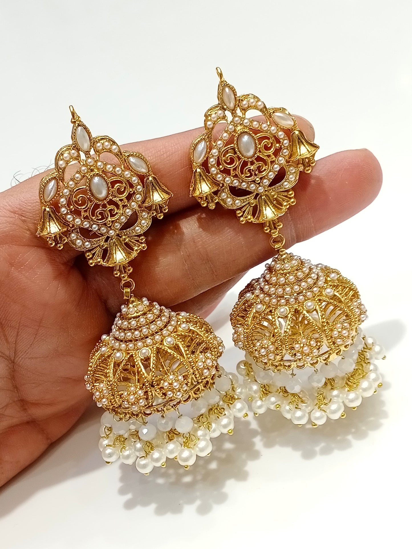 Premium quality pearl jhumka