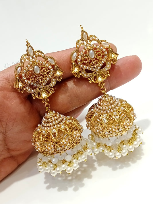 Premium quality pearl jhumka