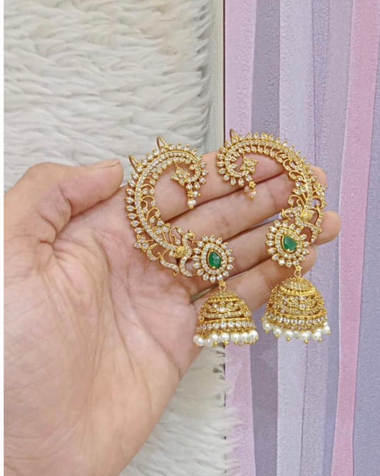 Gold polished cuff Earrings