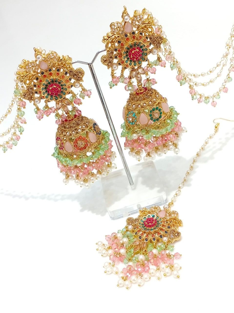 Nauratan sahara Jhumka with tikka