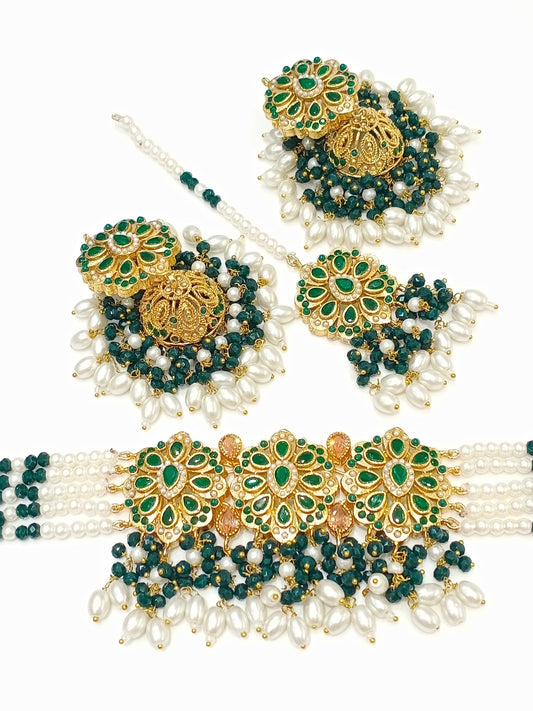 Premium quality chokar set with jhumki tikka