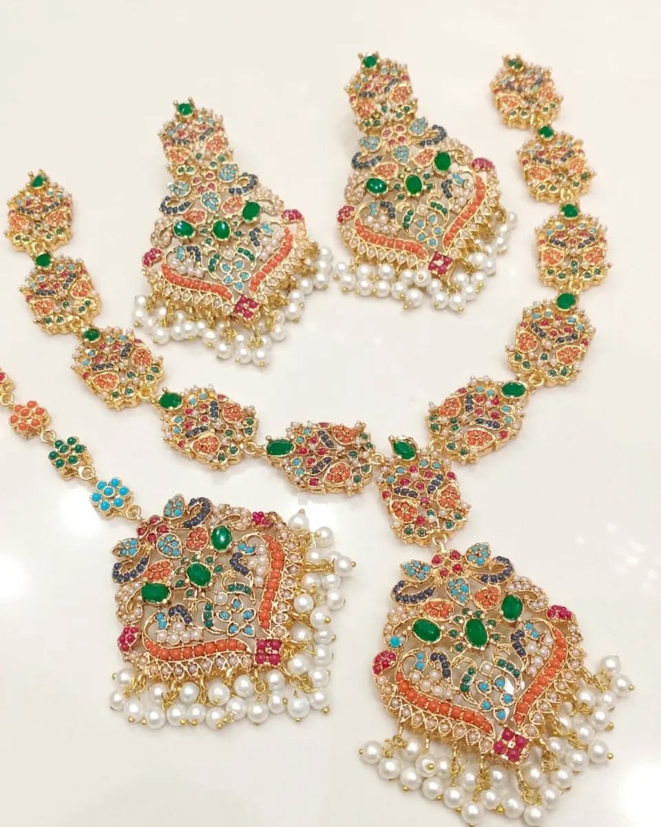 Premium gold polished Necklace set