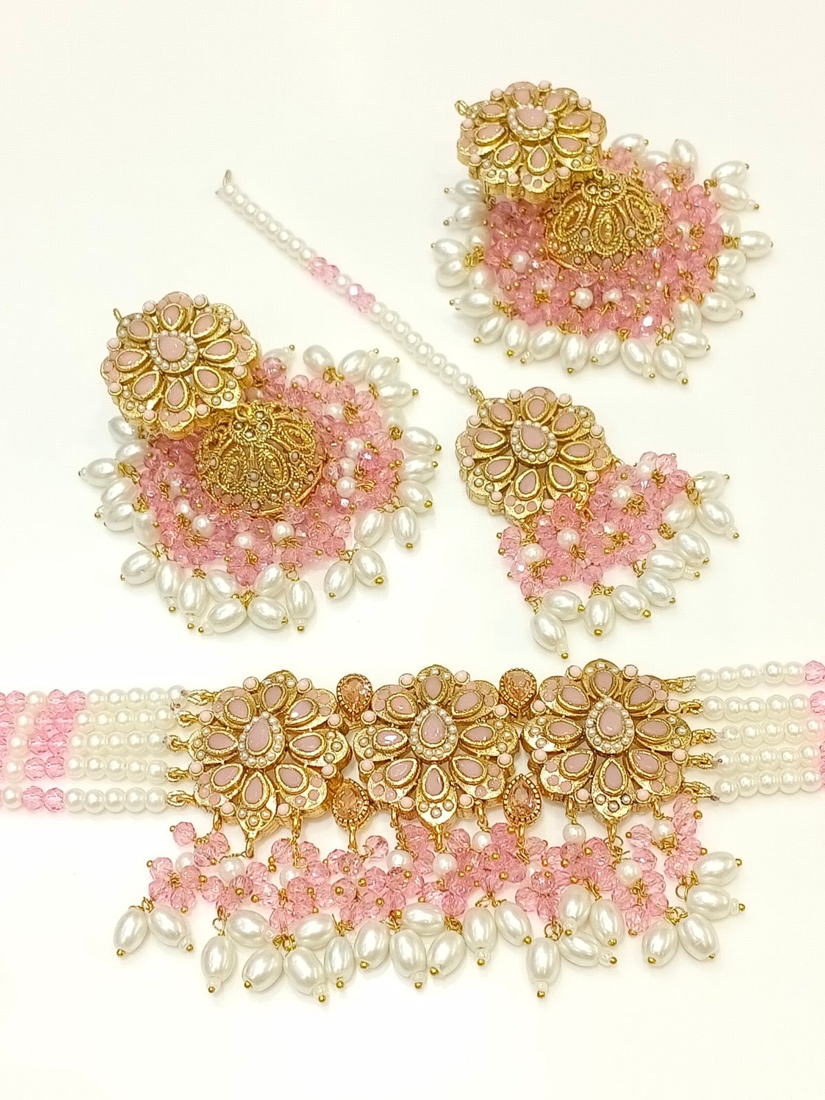 Premium quality chokar set with jhumki tikka