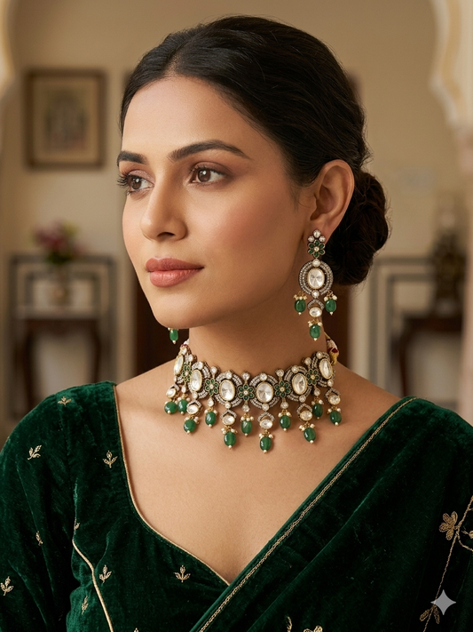 Tayani kundan set with earrings