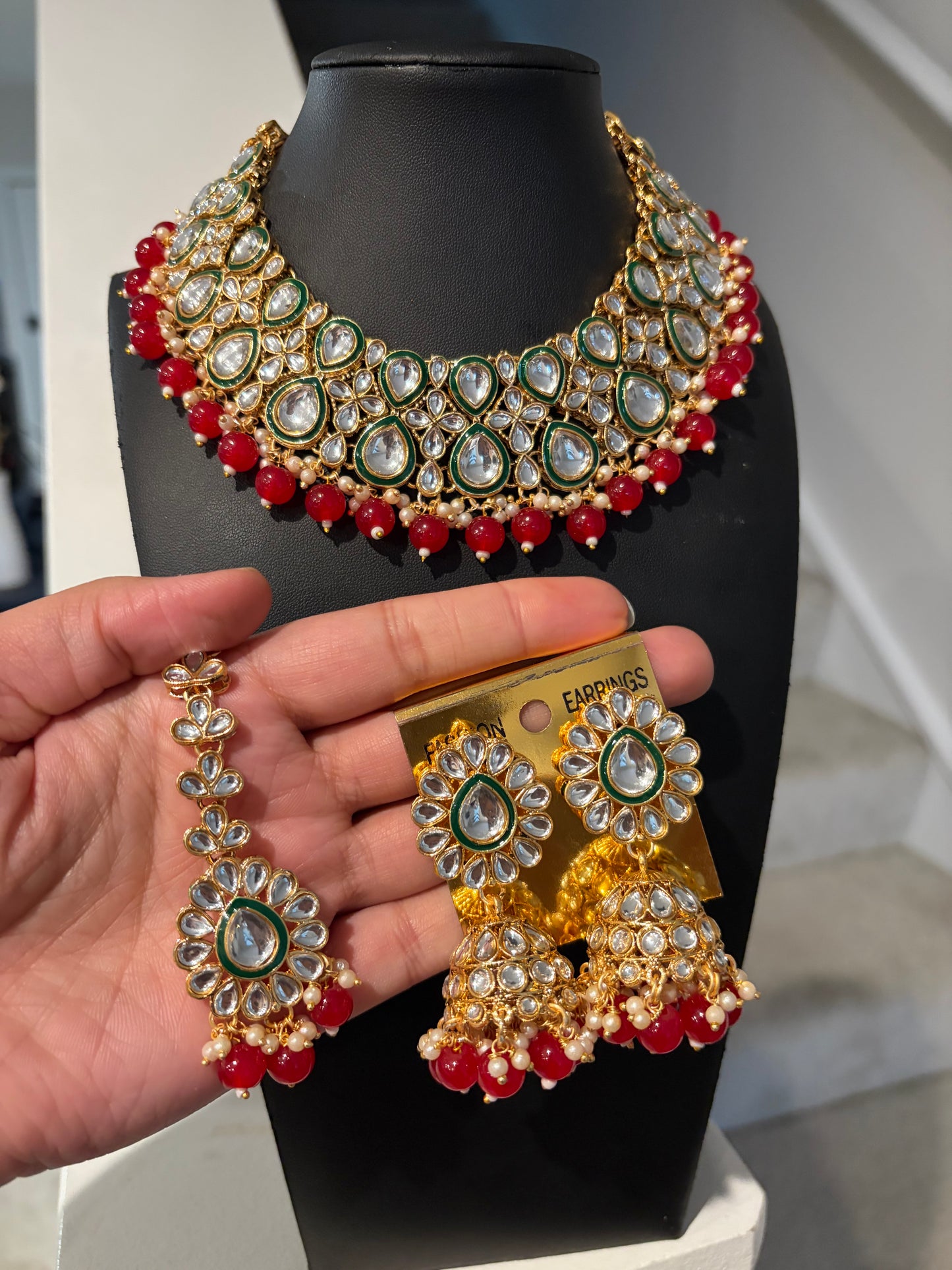 Kundan necklace set