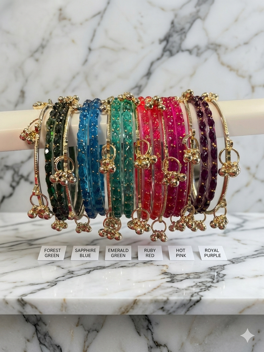 Kashmiri with Raindrop bangles | Size 2.6