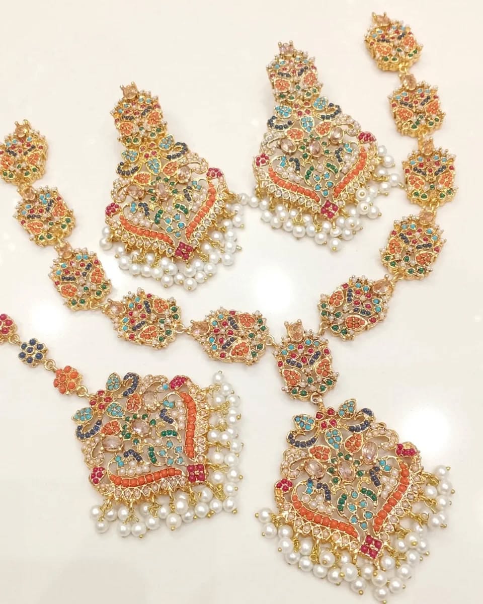 Premium gold polished Necklace set
