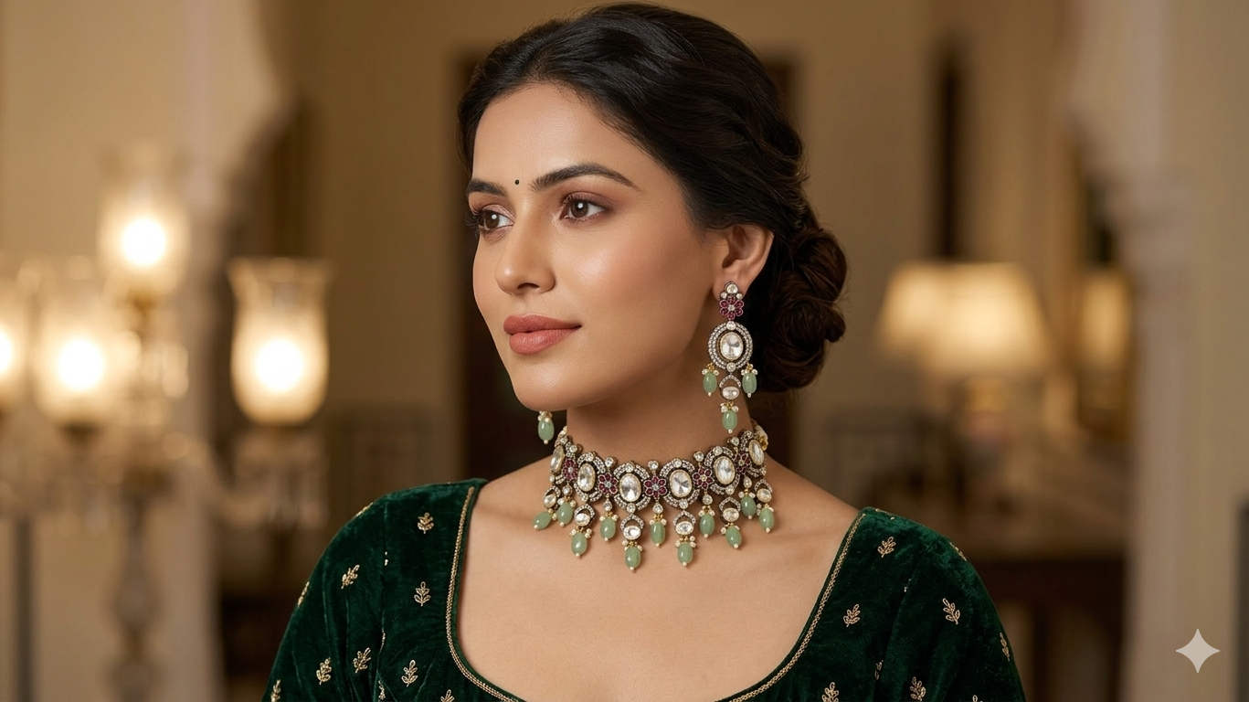 Tayani kundan set with earrings