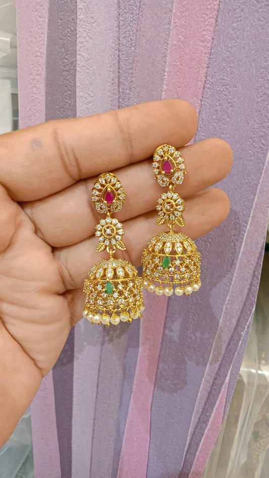 Gold plated jhumki