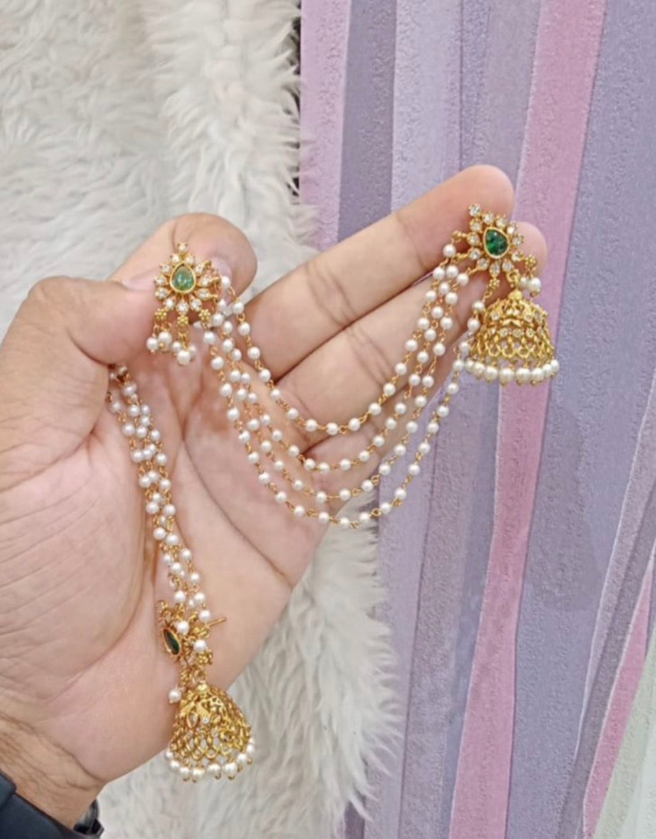 Gold polished Sahara Jhumki