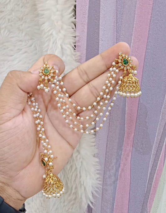 Gold polished Sahara Jhumki