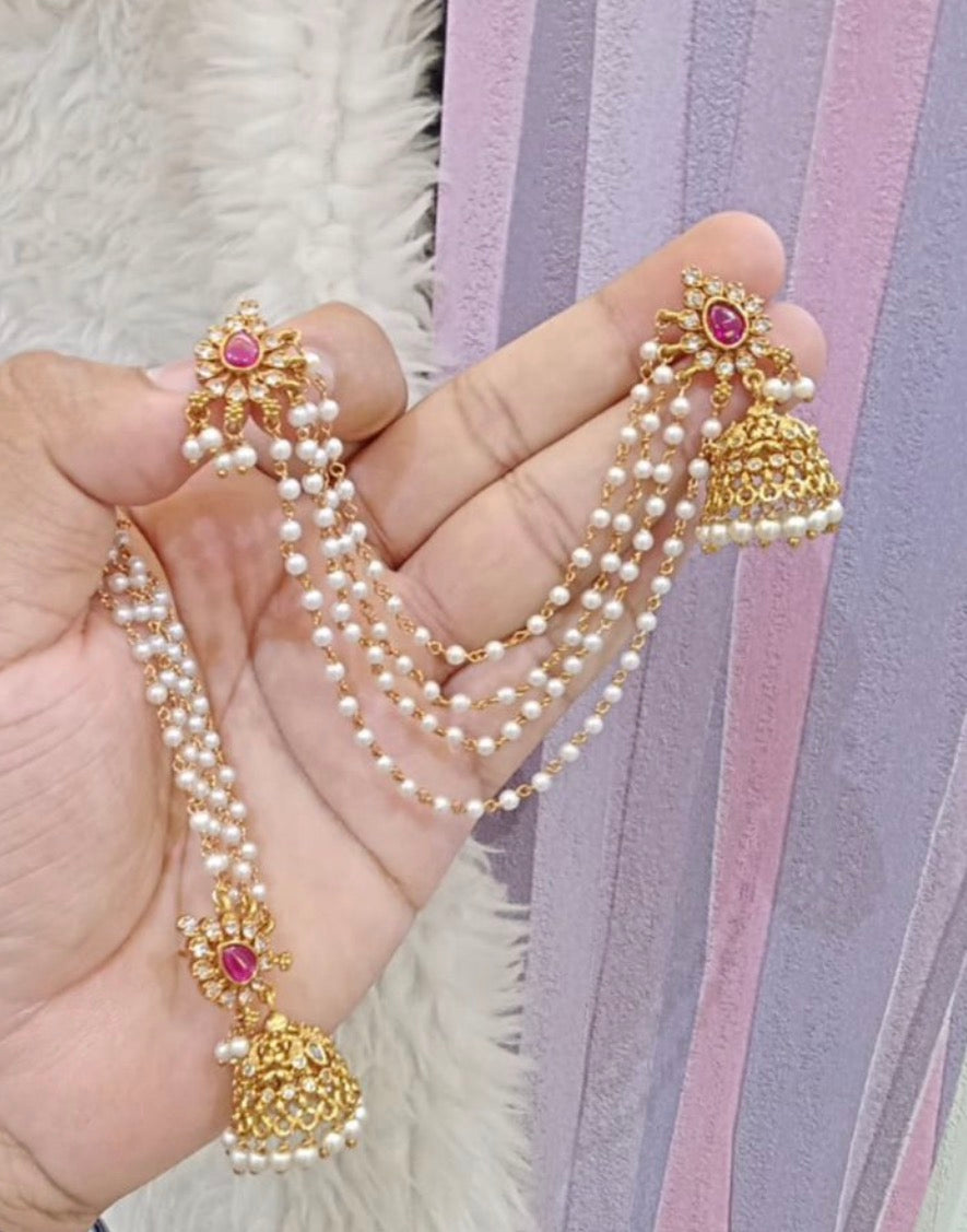 Gold polished Sahara Jhumki