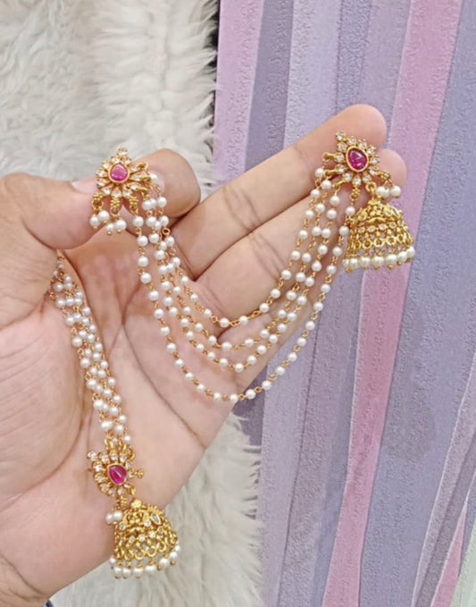 Gold polished Sahara Jhumki