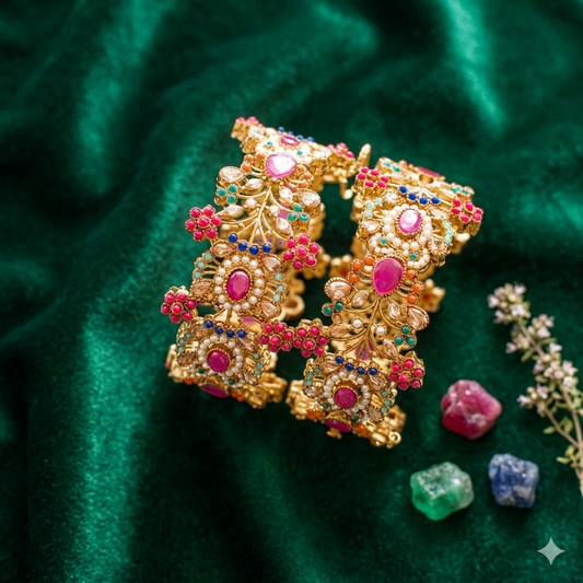 Premium quality Nauratan openable bangles