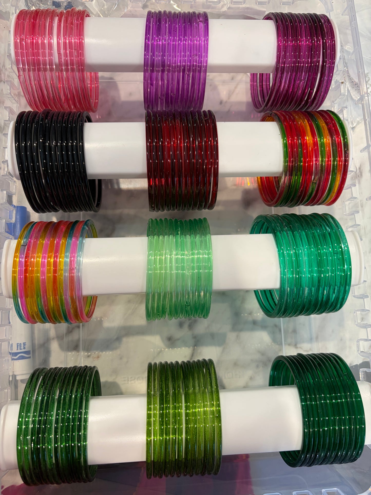 Jelly glass bangles| Dozen bangles