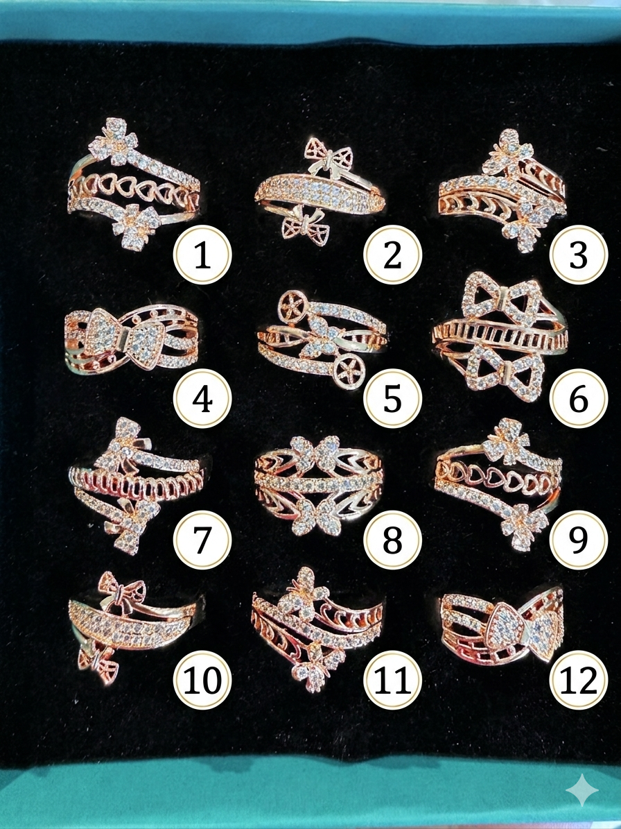Premium quality golden adjustable Rings