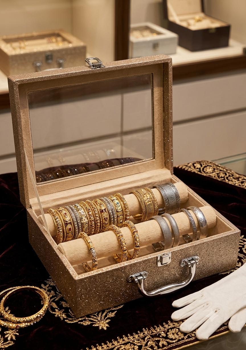 Bangles box - 2 layered Golden