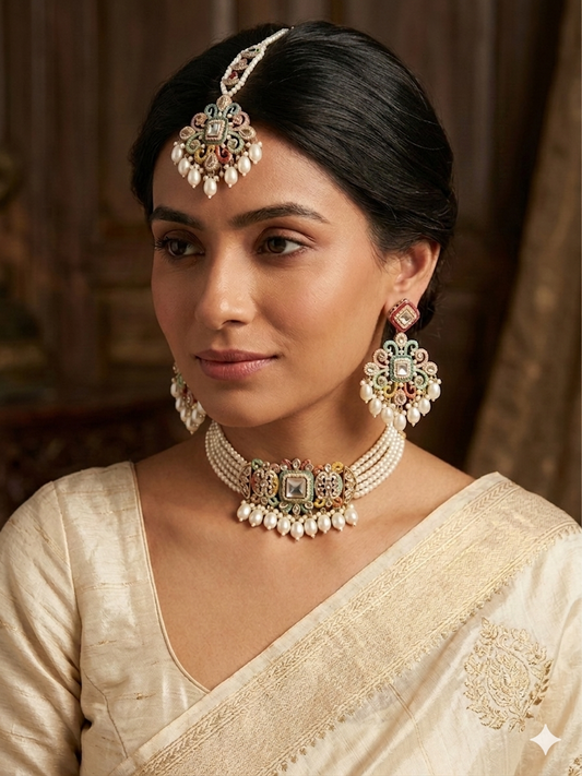 Multi color chokar set