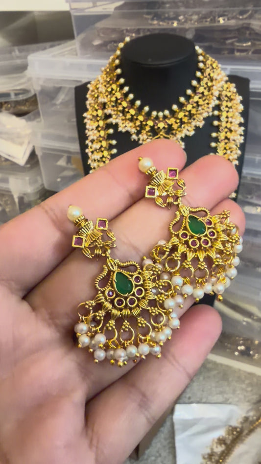 Combo set | small and long necklace with earrings